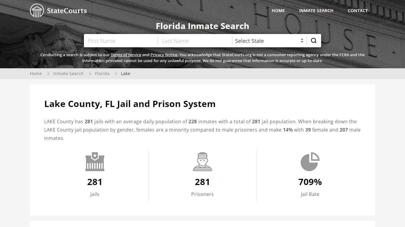 Lake County, FL Inmate Search - StateCourts